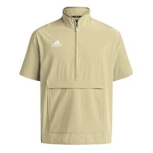 NWT adidas Men’s Coaches Quarter Zip Woven Jacket  Beige Size L